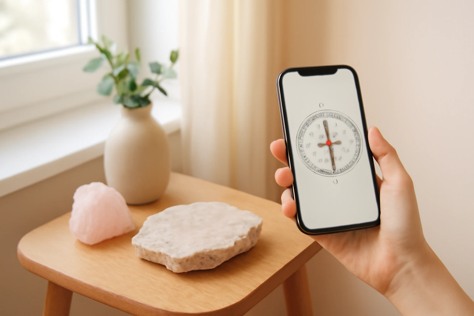 Xác định hướng cúng từng sao bằng la bàn điện thoại: chính Bắc, chính Tây đo sao cho đúng